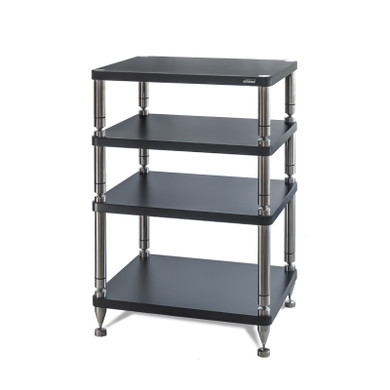 Solidsteel Hyperspike HY-4 Four-Shelf Audio Rack - Black