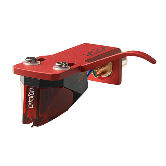 Ortofon 2M Red Phono Cartridge Mounted on SH-4 Red Headshell