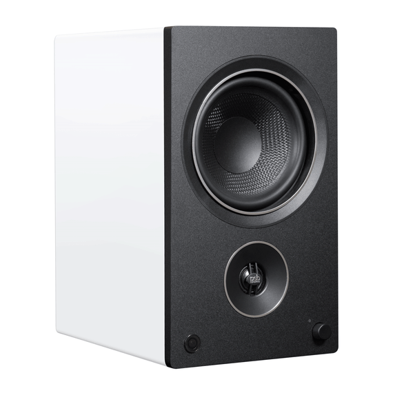 Right Side of PSB Alpha AM5 Powered Bookshelf Speakers