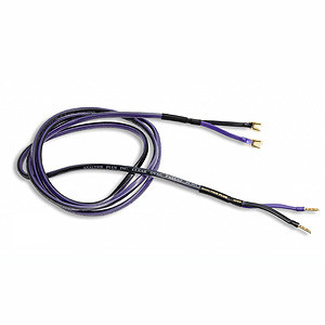 Analysis Plus Clear Oval Speaker Cable - 8 Foot - Pin to Spade - Pair