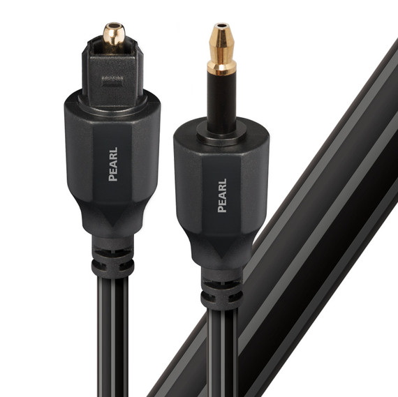 AudioQuest Pearl 3.5mm Mini to Full Size Fiber Optic Digital Cable - 16.0 Meter