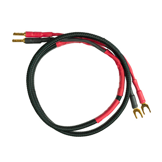 AudioQuest Rocket 88 Speaker Cable - PREMIUM No Frills Termination - 3 Foot Single Bi-Wire - Bananas to Spades