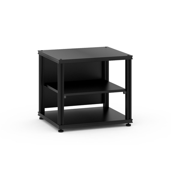Salamander Synergy S20 3-Shelf Audio Rack - Black Oak - Black Posts