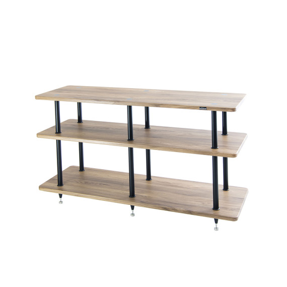 Solidsteel VL-3 Three-Shelf Vinyl Library and Audio Rack - Walnut