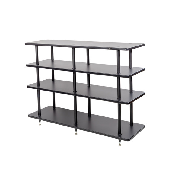 Solidsteel VL-4 Four-Shelf Vinyl Library and Audio Rack - Black
