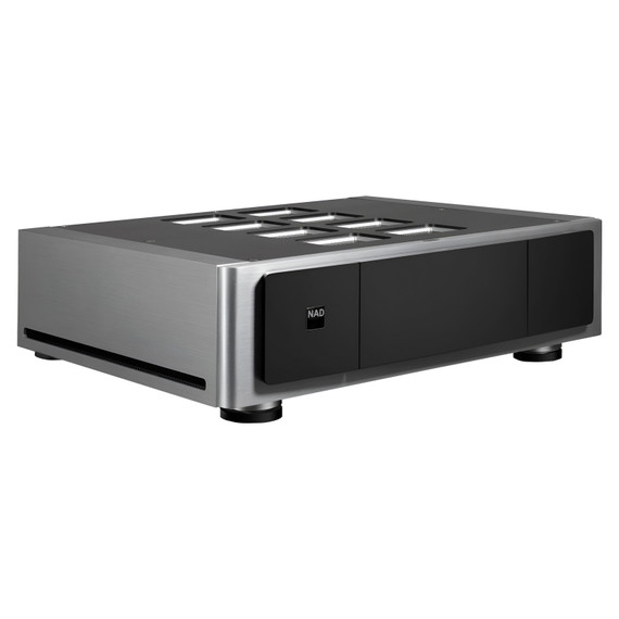 Angle view of NAD Masters M23 V2 HybridDgital Stereo Power Amplifier