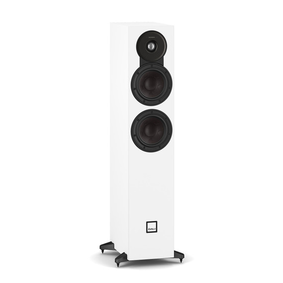 Front angle view of White DALI SONIK 5 Tower Loudspeaker