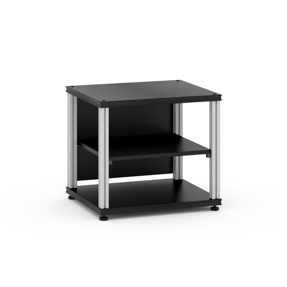 Salamander Synergy S20 3-Shelf Audio Rack - Black Oak - Aluminum Posts