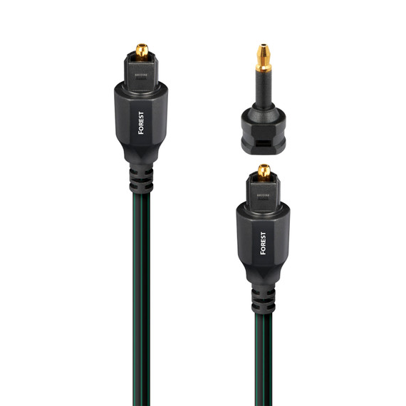 AudioQuest Forest Toslink Fiber Optic Digital Cable + Mini Adaptor - 8.0 Meter