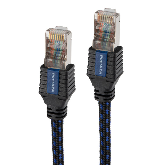 Both ends of the Pangea Audio Premier ethernet cable