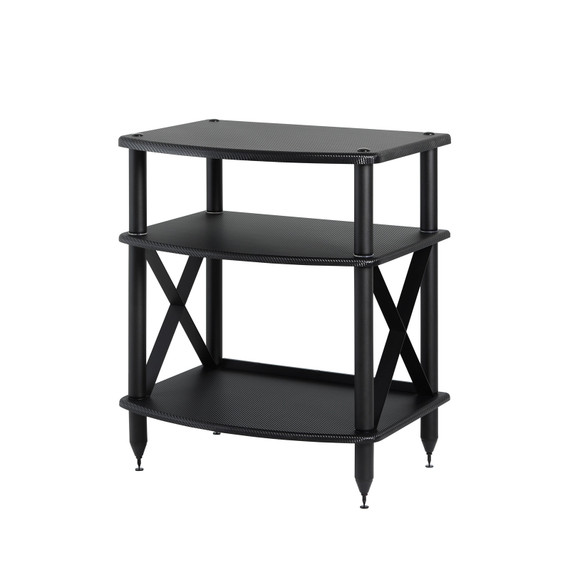 Pangea Audio Turntable Stand with Vinyl Record Storage - Carbon Fiber