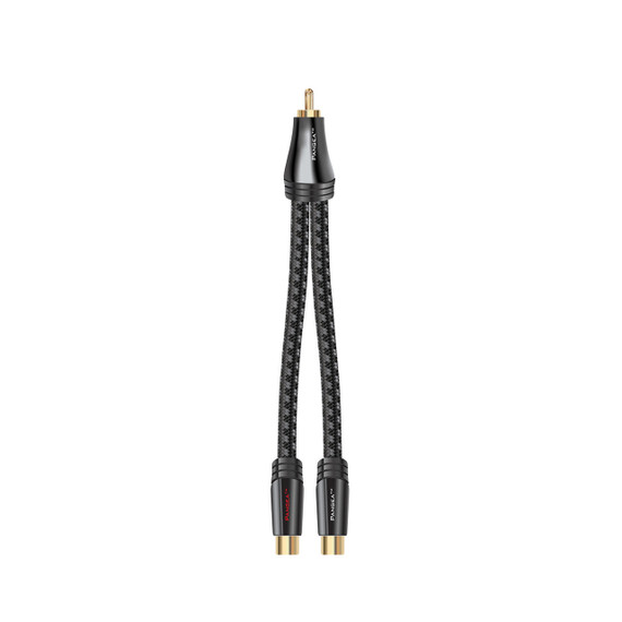 Pangea Audio Xtreme Flexible Y Adapter - Male to 2 Female RCA