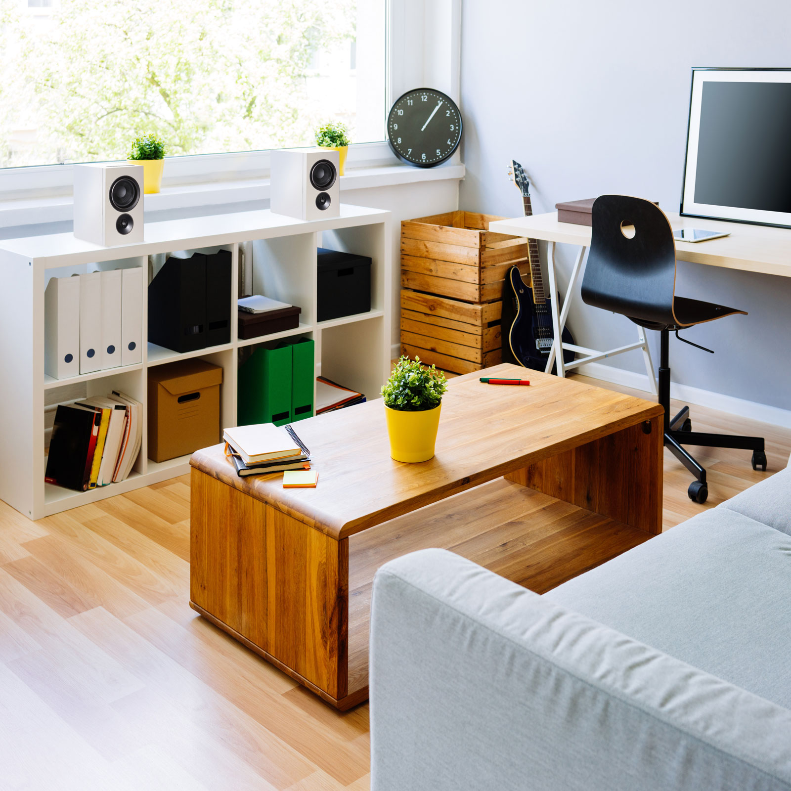 Full Display of PSB Alpha iQ Streaming Powered Speakers with BluOS