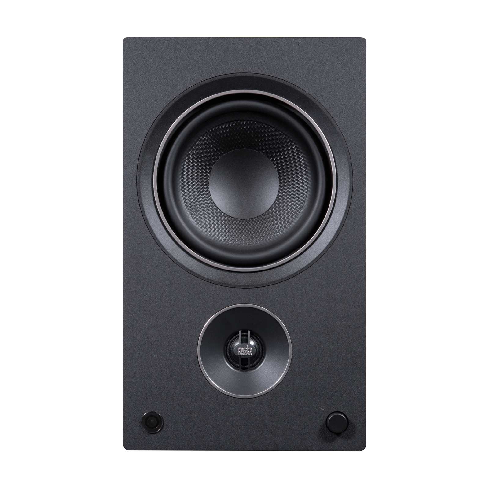 Front of PSB Alpha AM5 Powered Bookshelf Speakers
