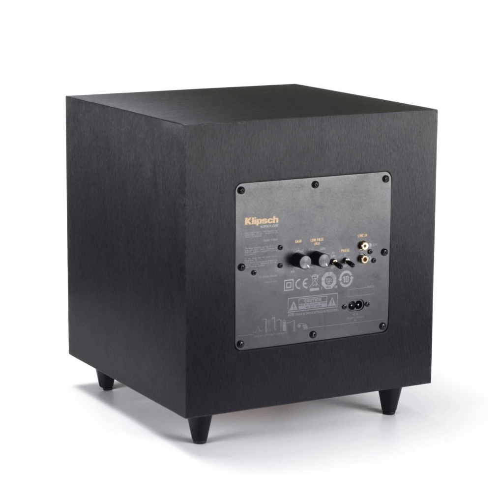 Back of Klipsch R-8SW Subwoofer