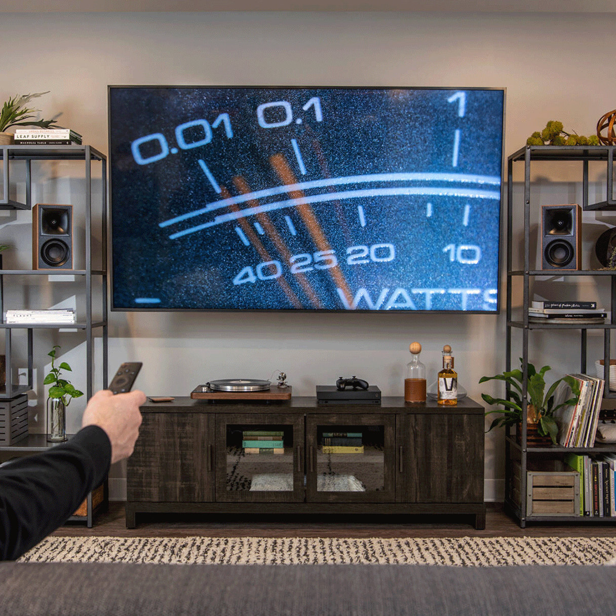 Home display of Klipsch The Fives Powered Speakers