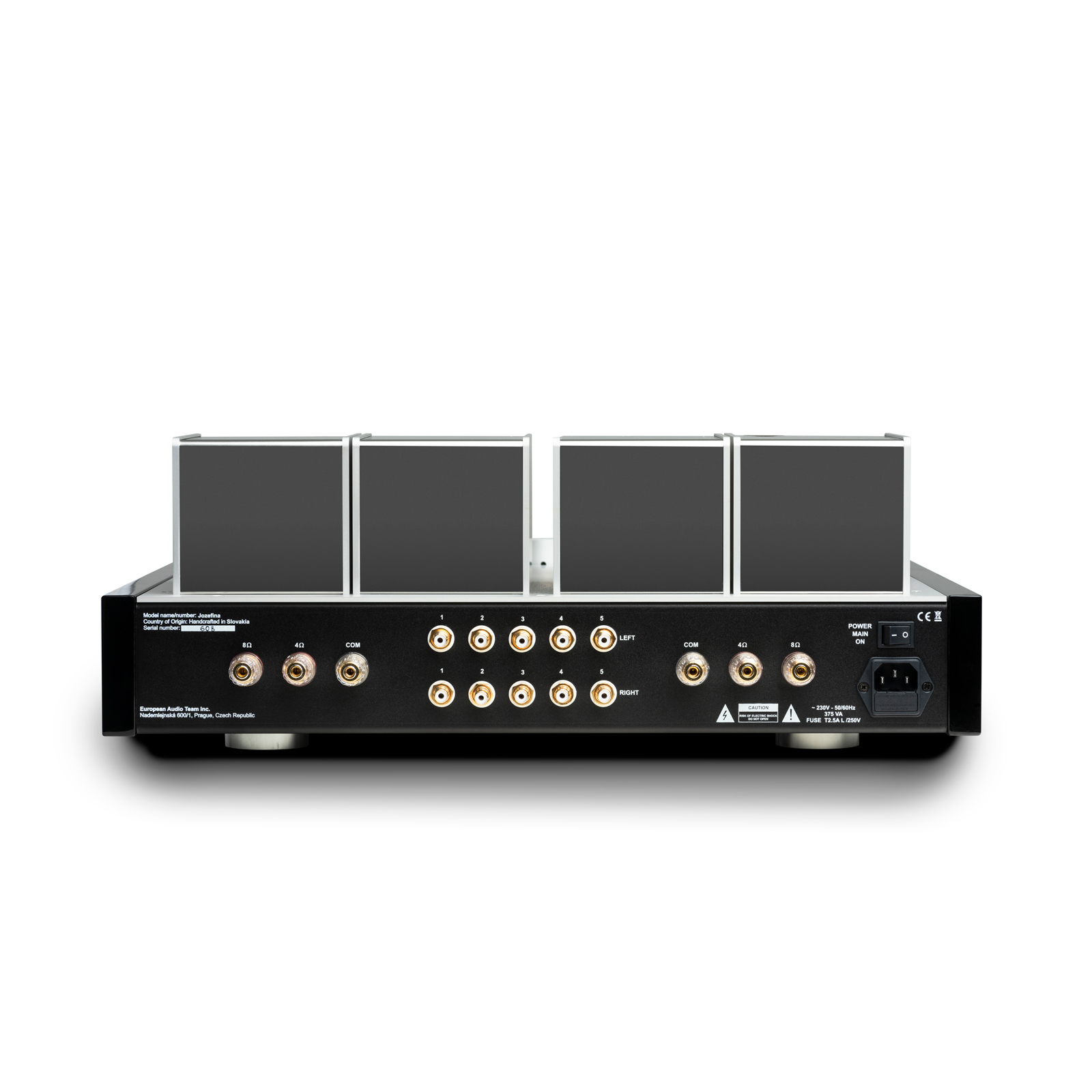 Back of EAT E Glo I Integrated Amplifier