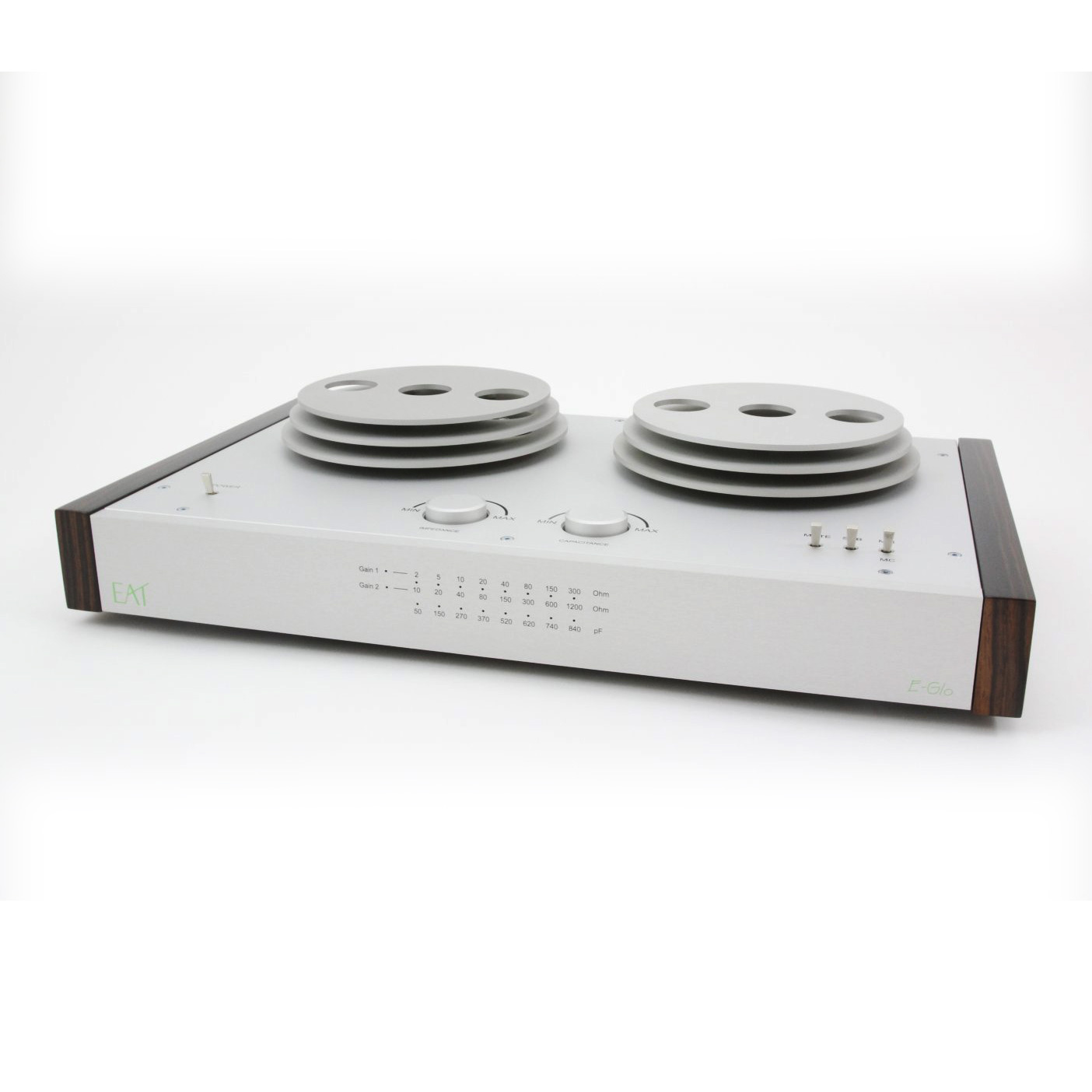 Front of EAT E Glo Hybrid Tube Phono Preamplifier