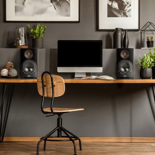 Home display of ELAC Solano BS283 Bookshelf Speakers