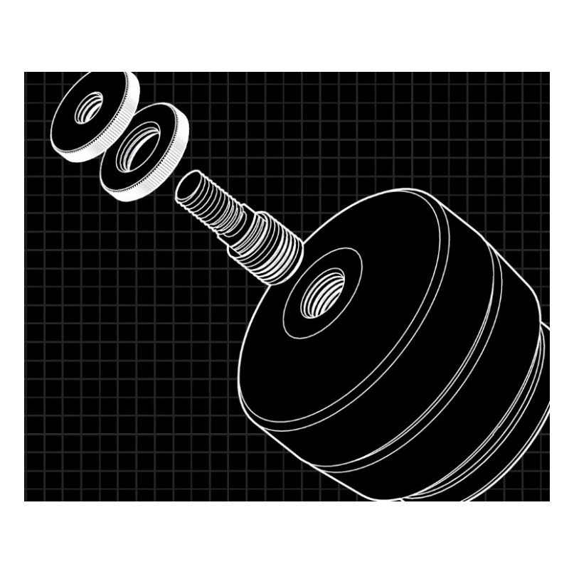 Diagram of IsoAcoustics GAIA II Speaker Isolators