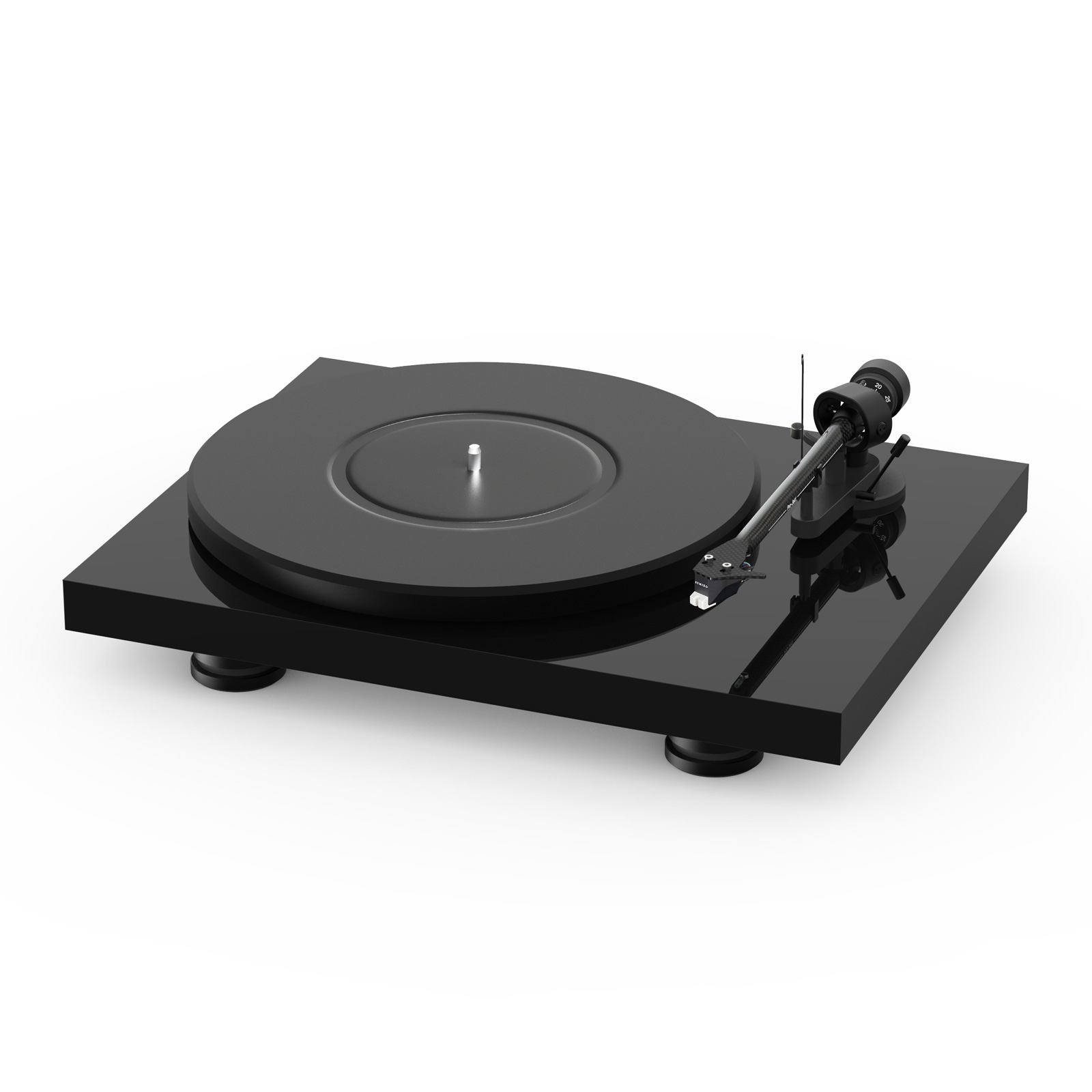 Pro-Ject Debut Carbon EVO Turntable - Gloss Black - Sumiko Rainier