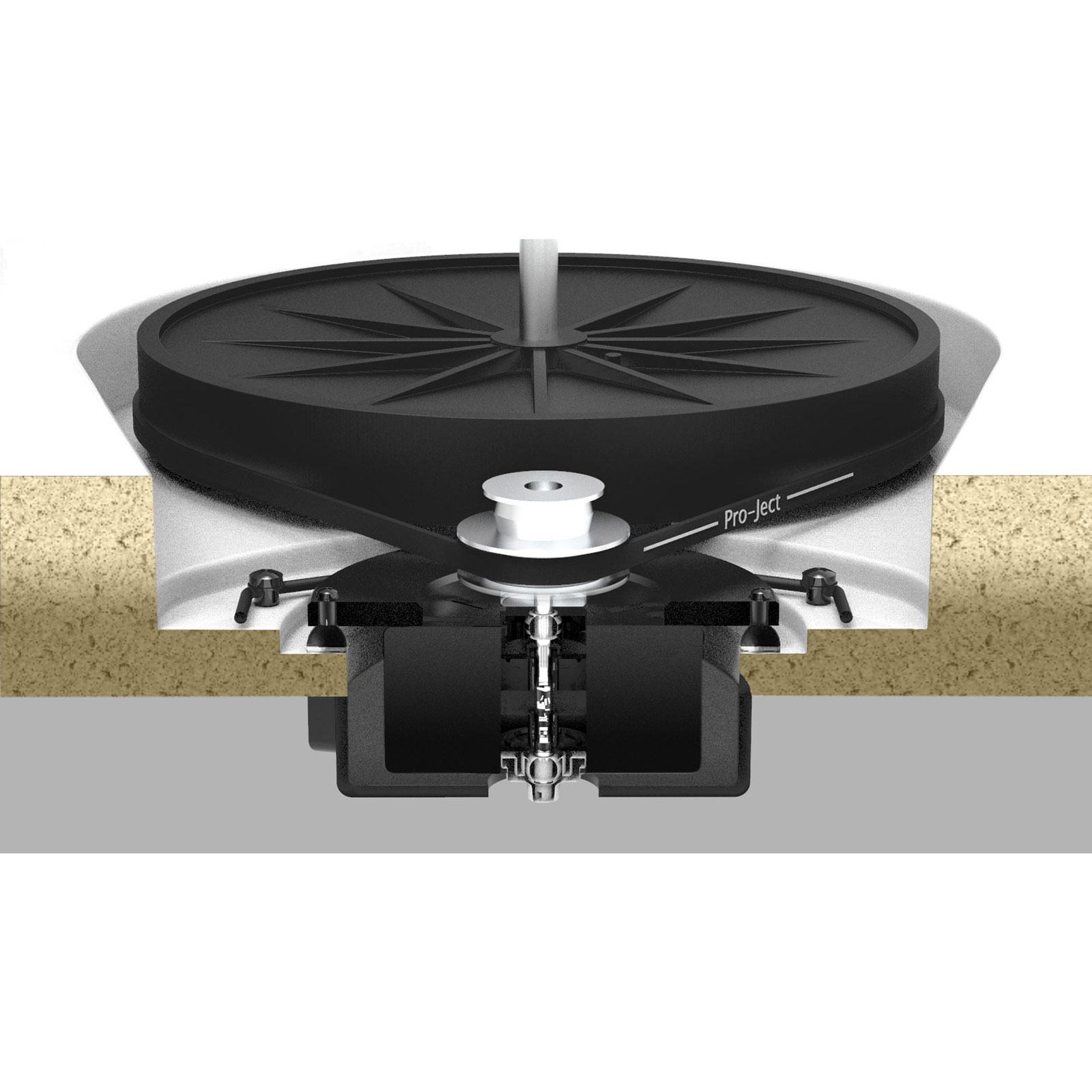 Interior of Pro-Ject X1 B Turntable
