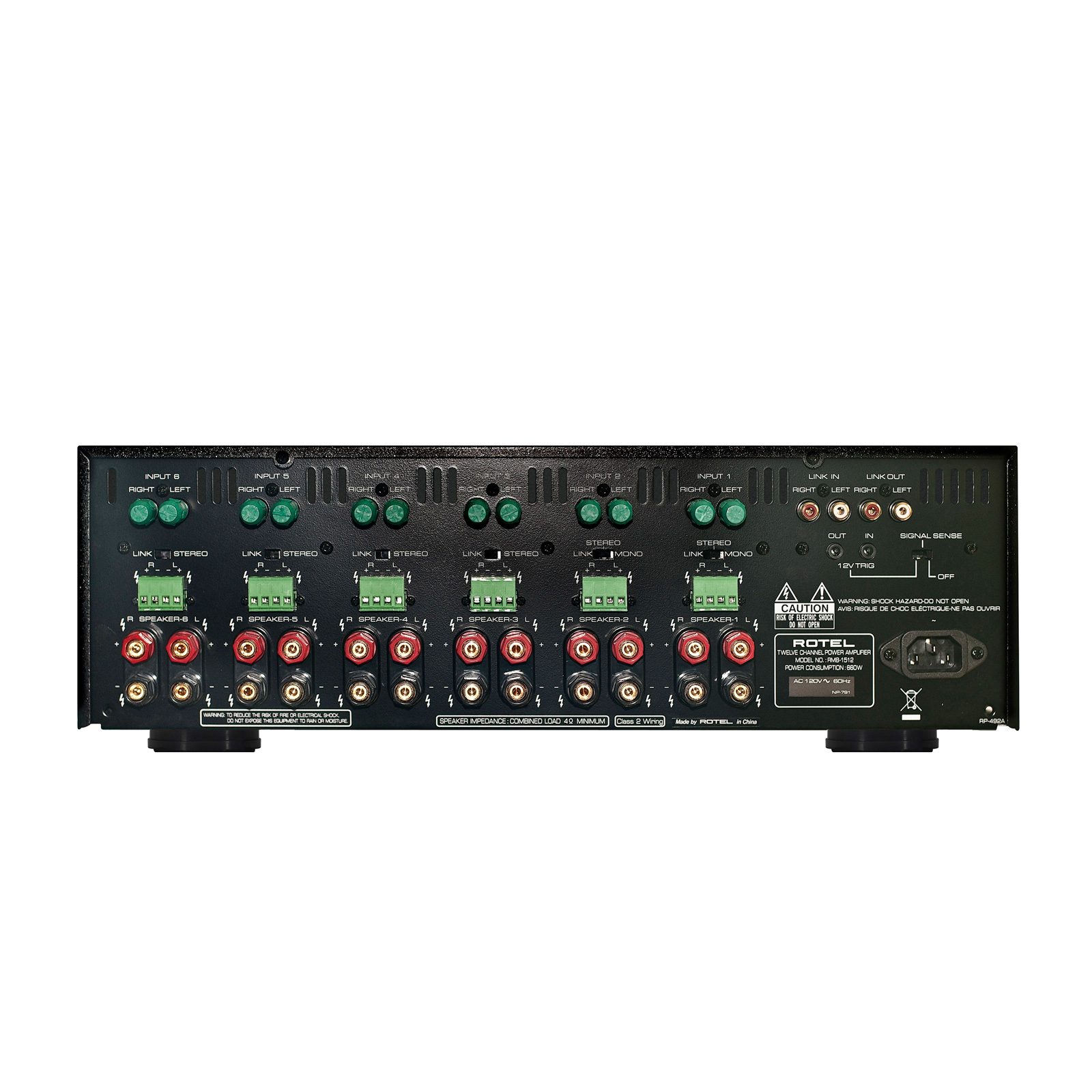 Rotel RMB-1512 Twelve-Channel Power Amplifier - Black