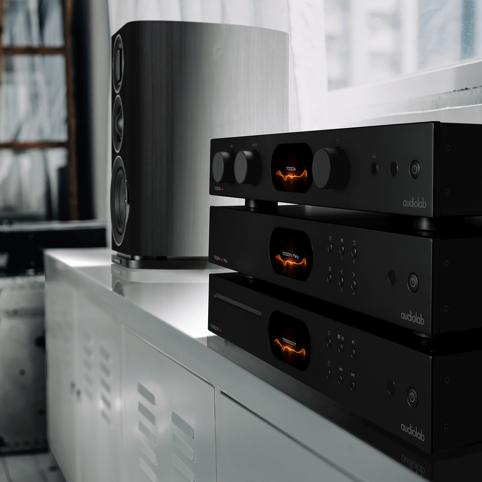 Home display of audiolab 7000A Integrated Amplifier Black