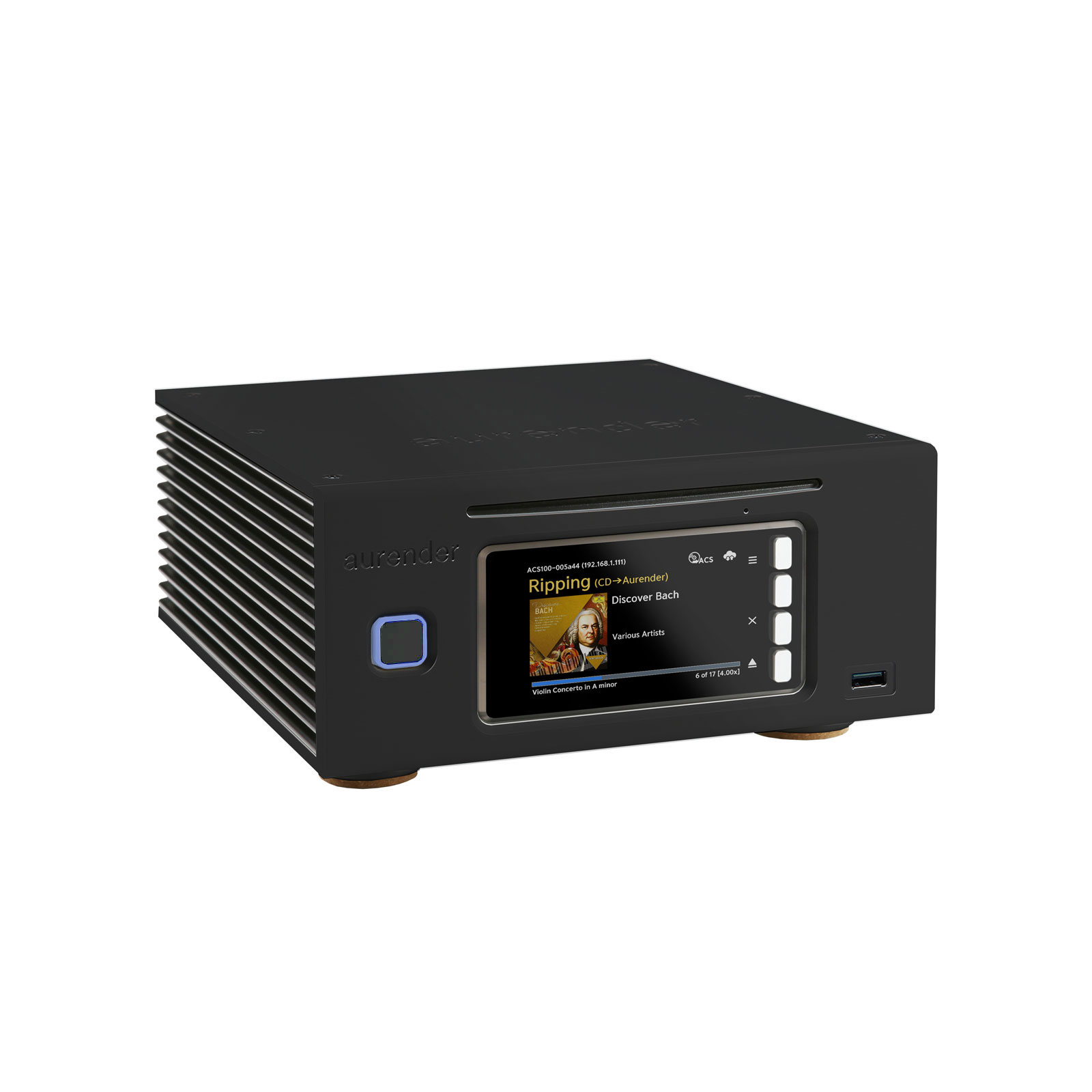 Right Side of Aurender ACS100 Music Server Streamer CD Ripper