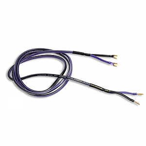 Analysis Plus Clear Oval Speaker Cable - 8 Foot - Pin to Spade - Pair