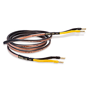 Analysis Plus Black Oval 12 Speaker Cable - 40 Foot - Spade to Banana - Single