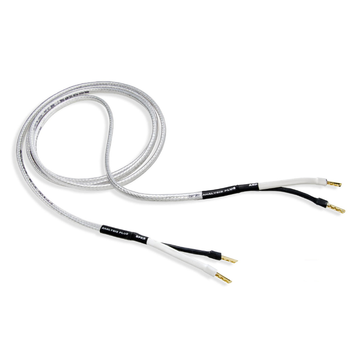 Analysis Plus Silver Oval 2 Speaker Cable - 4 Foot - Spade to Spade - Pair