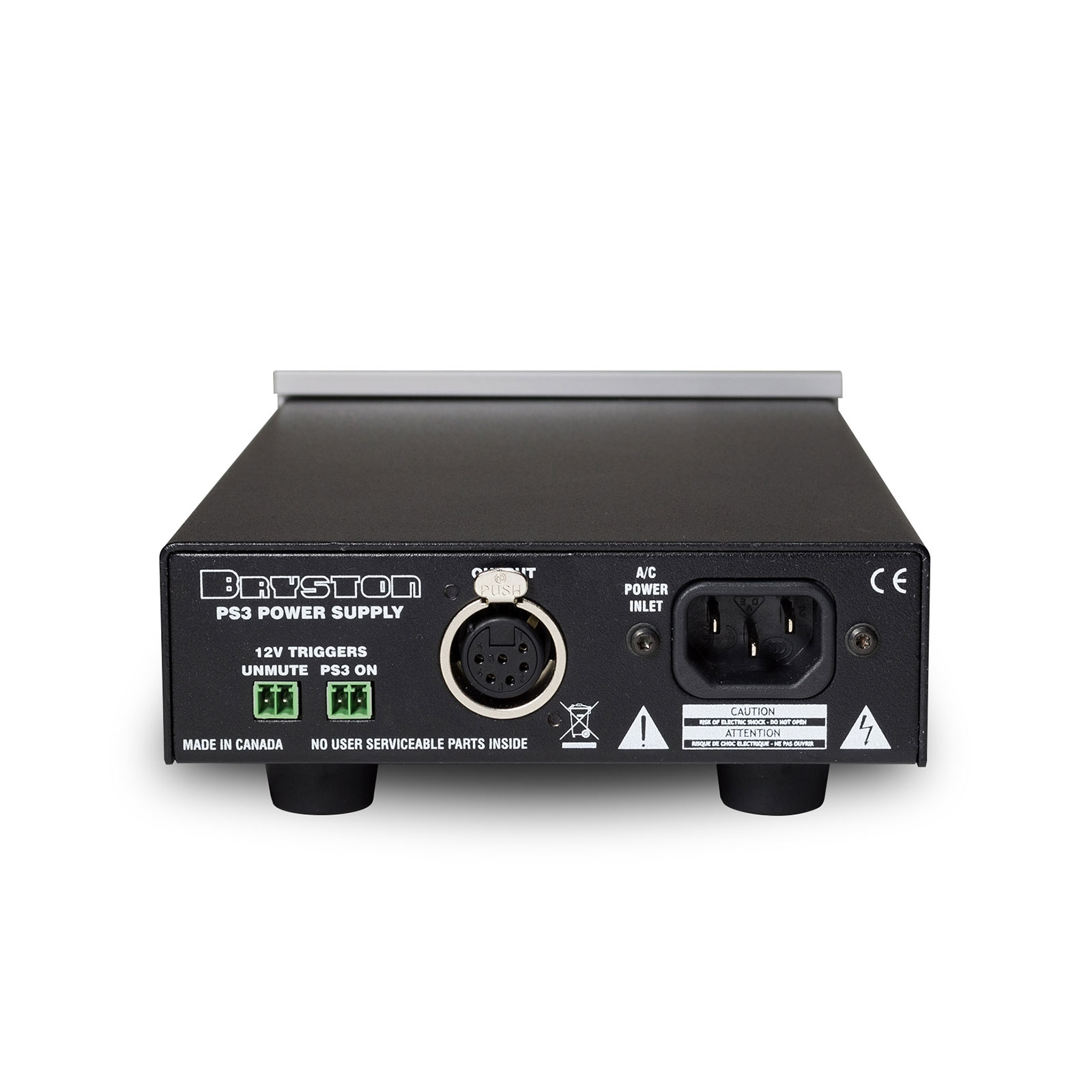 Back Of Bryston PS-3 DC Regulated Power Supply For Phono Stages - Silver