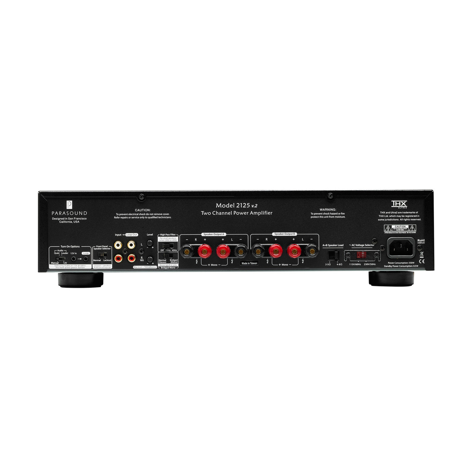 Parasound NewClassic 2125 v.2 Two-Channel Power Amplifier - Thumbnail 2