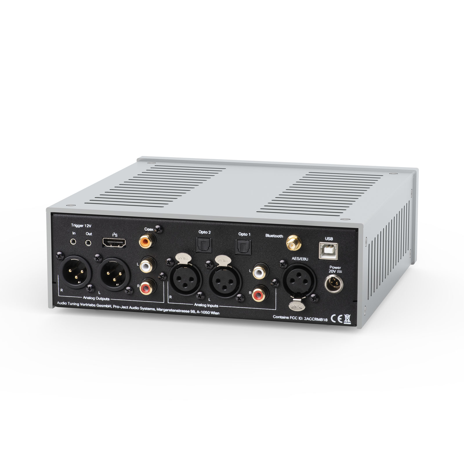 Back of Pro-Ject Pre Box RS2 DAC Preamplifier