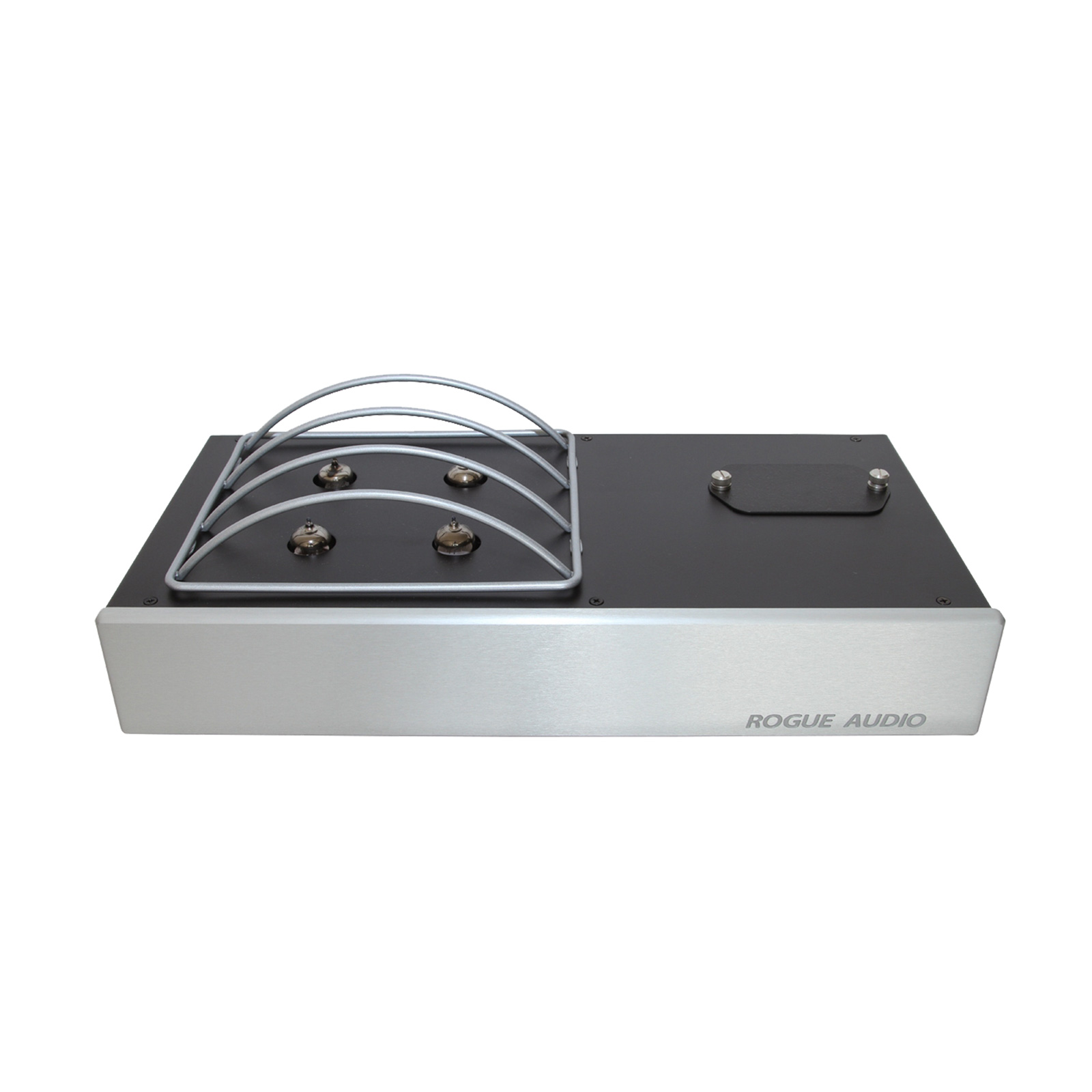 Upper front of Rogue Audio Ares II Tube Phono Preamplifier