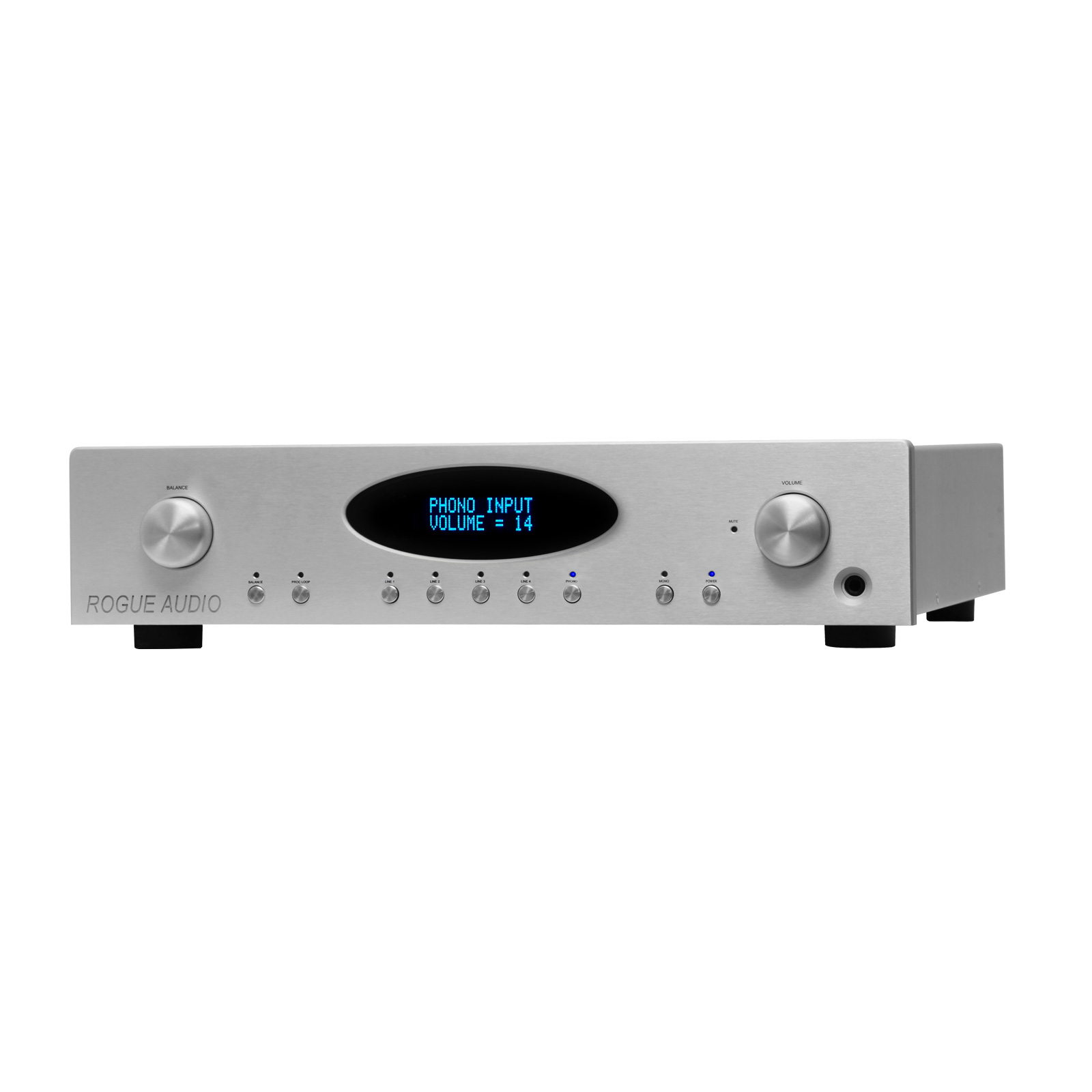 Front of Rogue Audio RP-5 Preamplifier
