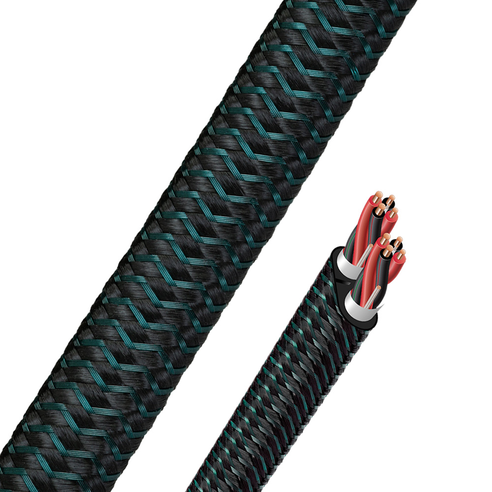 AudioQuest Rocket 88 Speaker Cable - PREMIUM No Frills Termination - 6 Foot Pair Bi-Wire - Spades to Spades