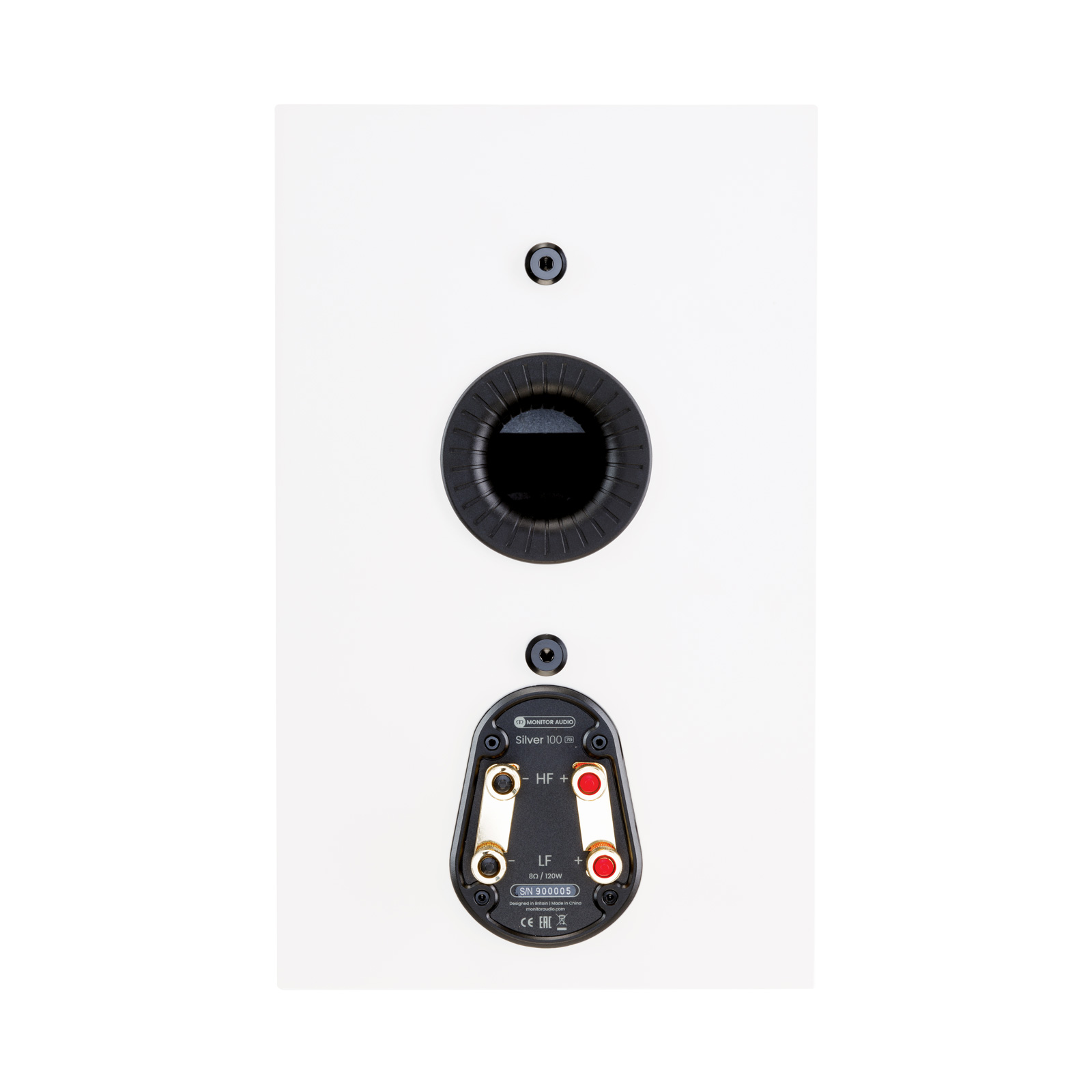 Back of Monitor Audio Silver 50 7G Bookshelf Speakers