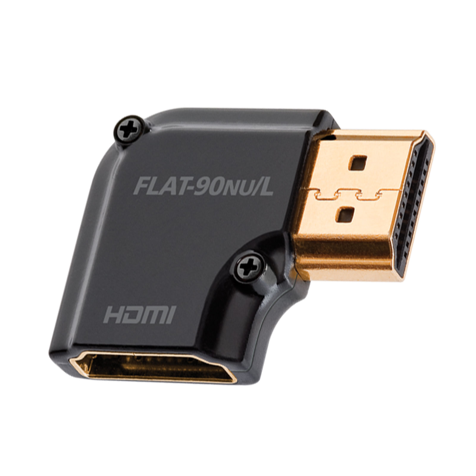 Top of the AudioQuest 90-Degree HDMI Flat Adaptor - Right Angle Narrow Up, Bends Left