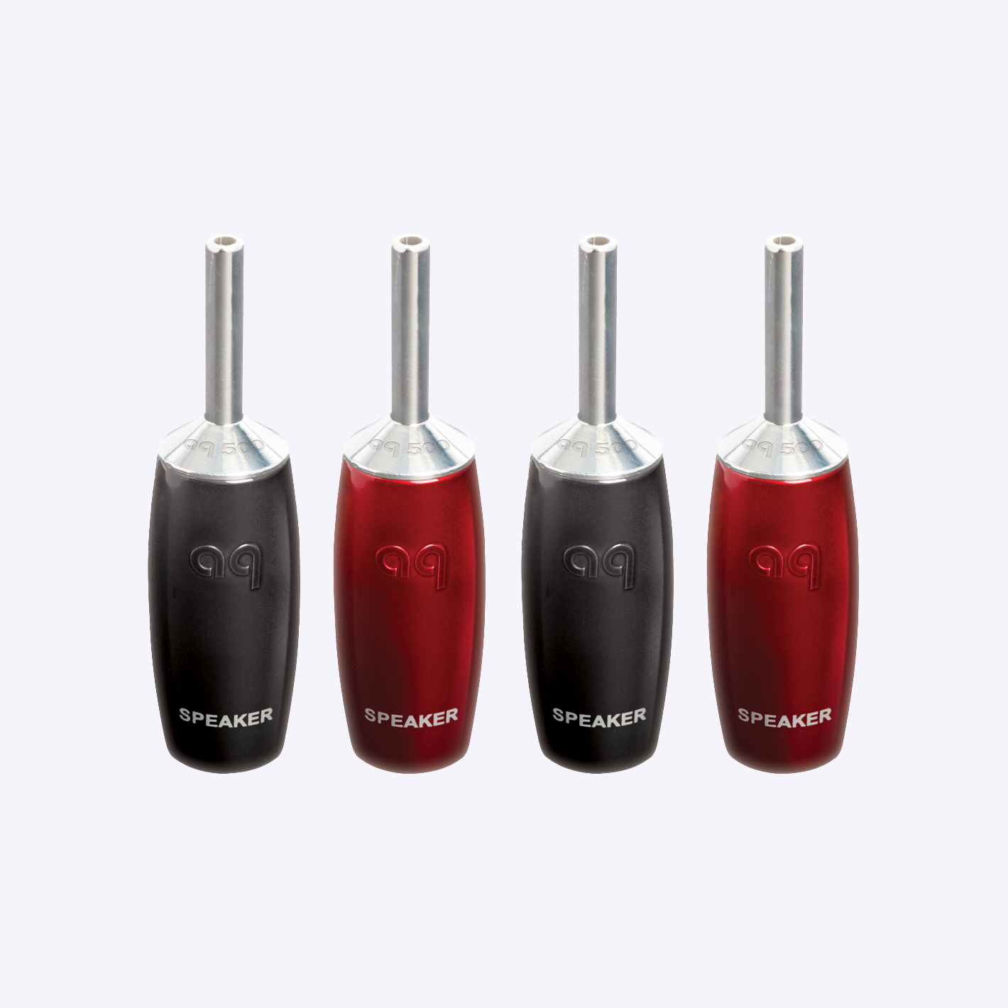 AudioQuest SureGrip 500 BFA Banana Connectors - Silver - Set of 4