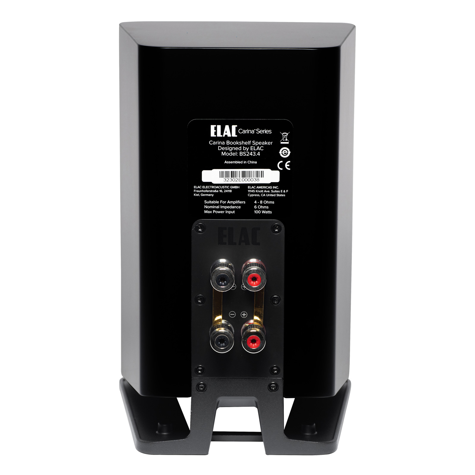 ELAC Carina BS 243.4 Bookshelf Speakers - Satin Black - Pair