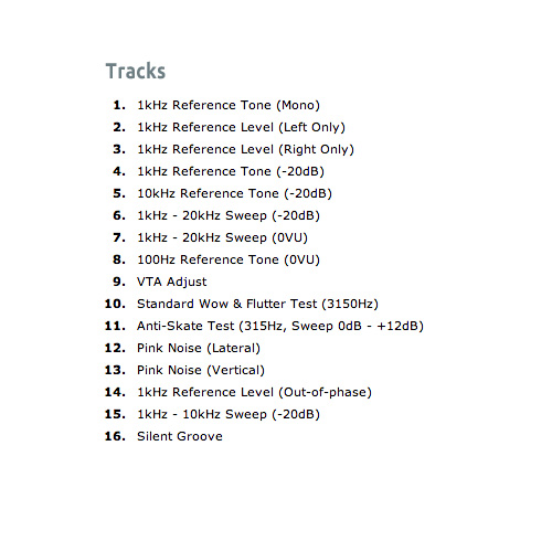 Analogue Productions Ultimate Analogue Test Record