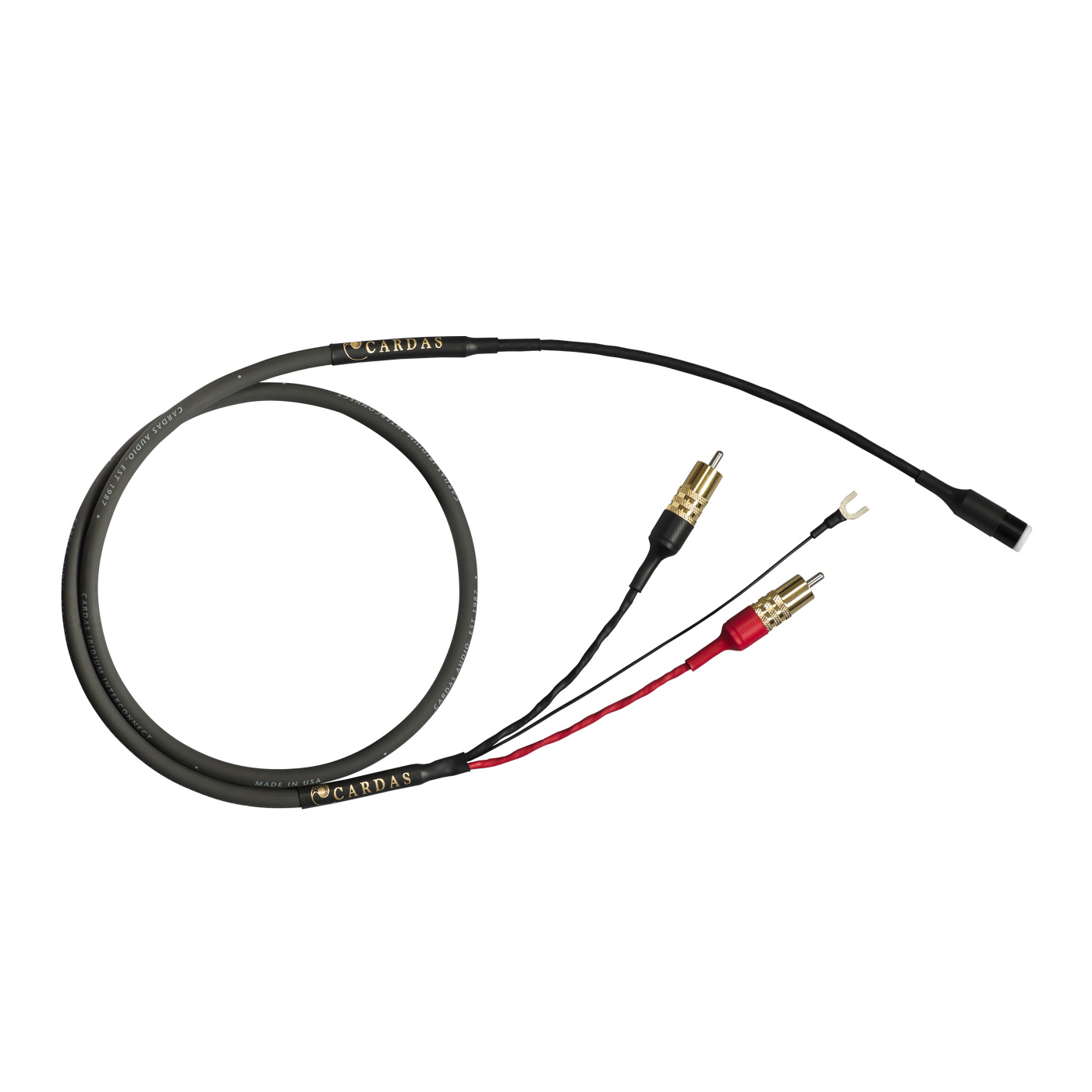 Full display of Cardas Audio Iridium Tonearm Cable