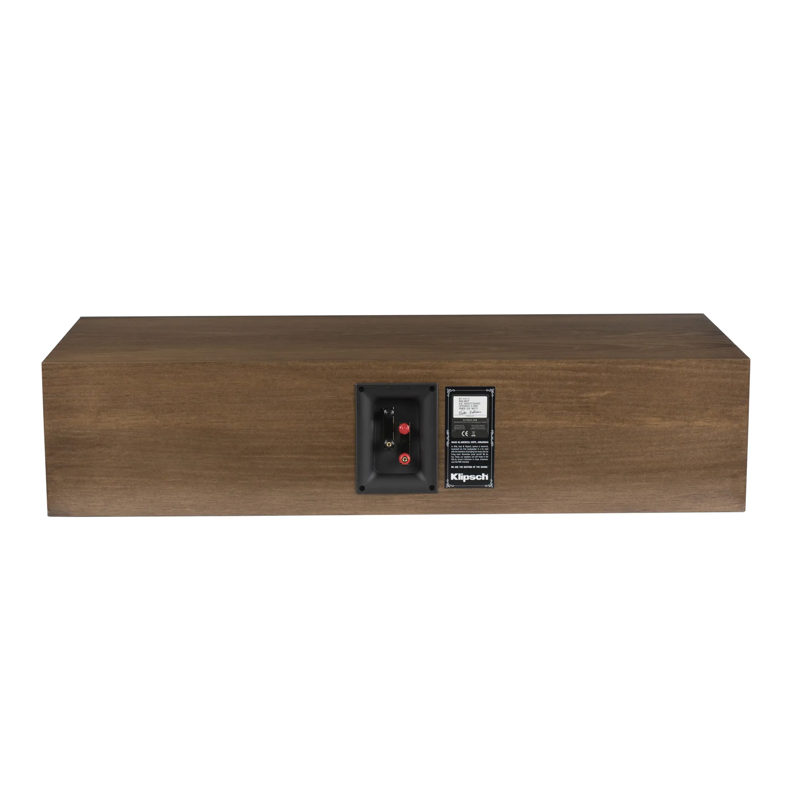 Back of Klipsch Reference RC-64 III Center Channel Speaker