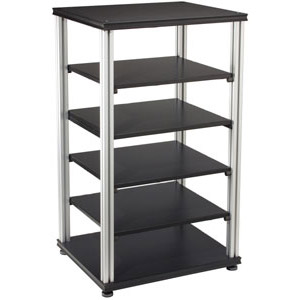 Salamander Synergy S40 6-Shelf Audio Rack - Black/Aluminum