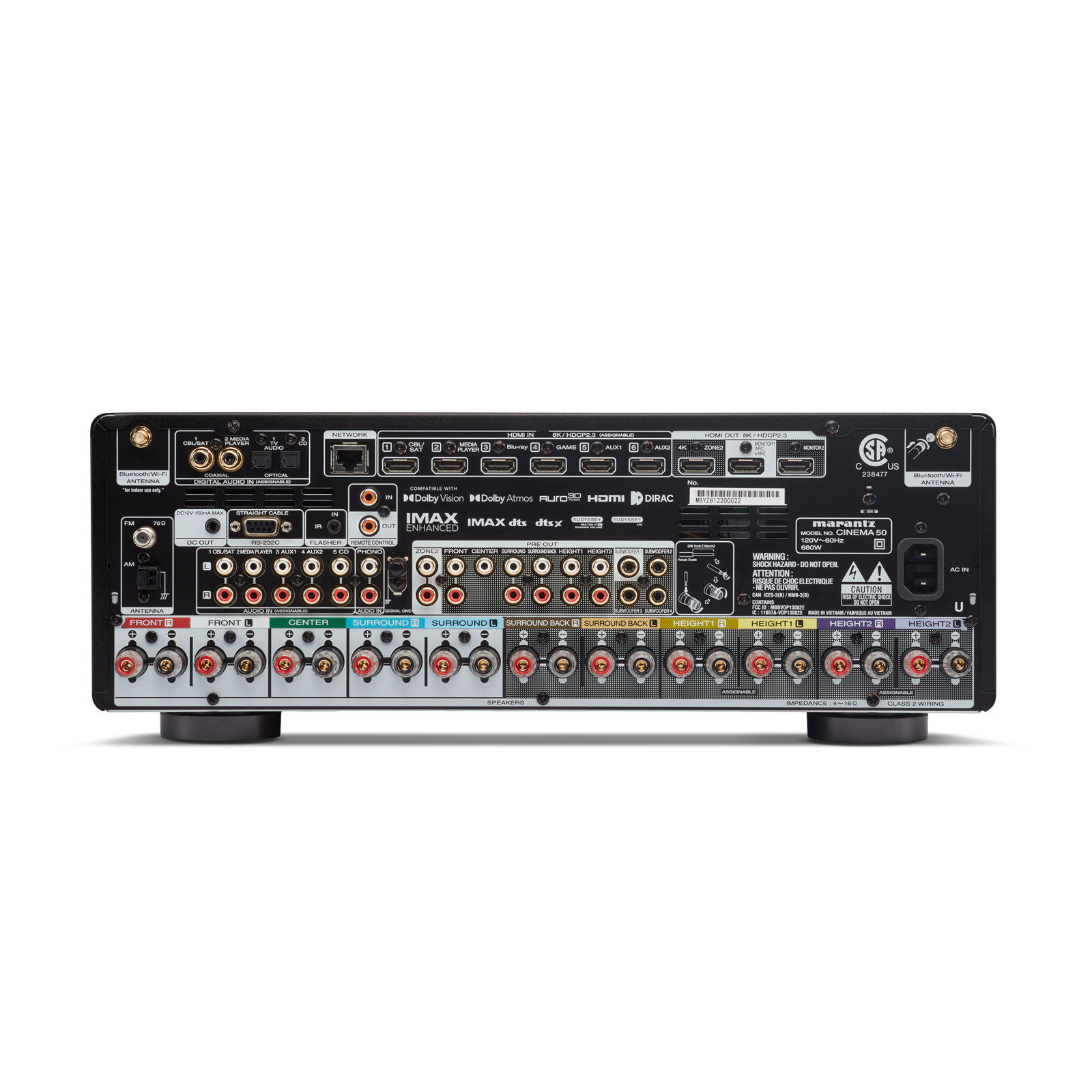 Marantz Cinema 50 9.4-Ch x 110 Watts A/V 8K Receiver - Thumbnail 3