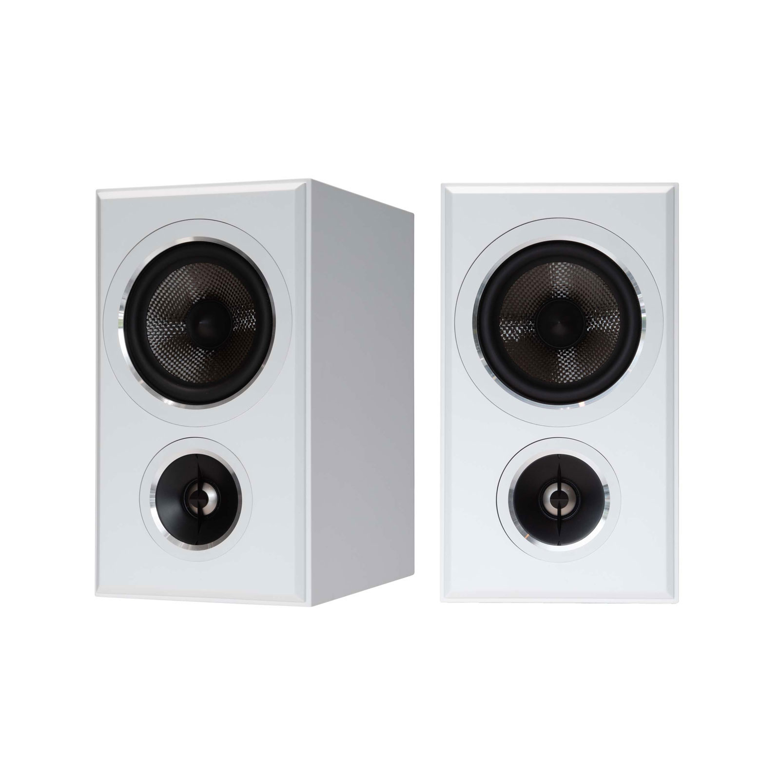 PSB Imagine B50 Bookshelf speakers in white, no grills
