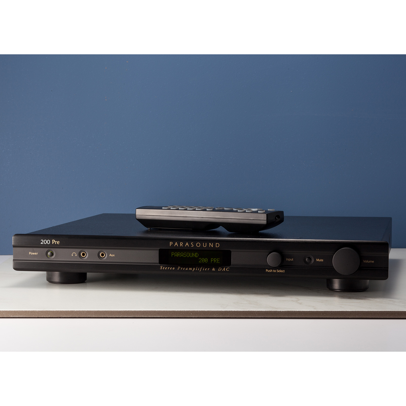Home display of used Parasound NewClassic 200 Pre Preamplifier with Remote