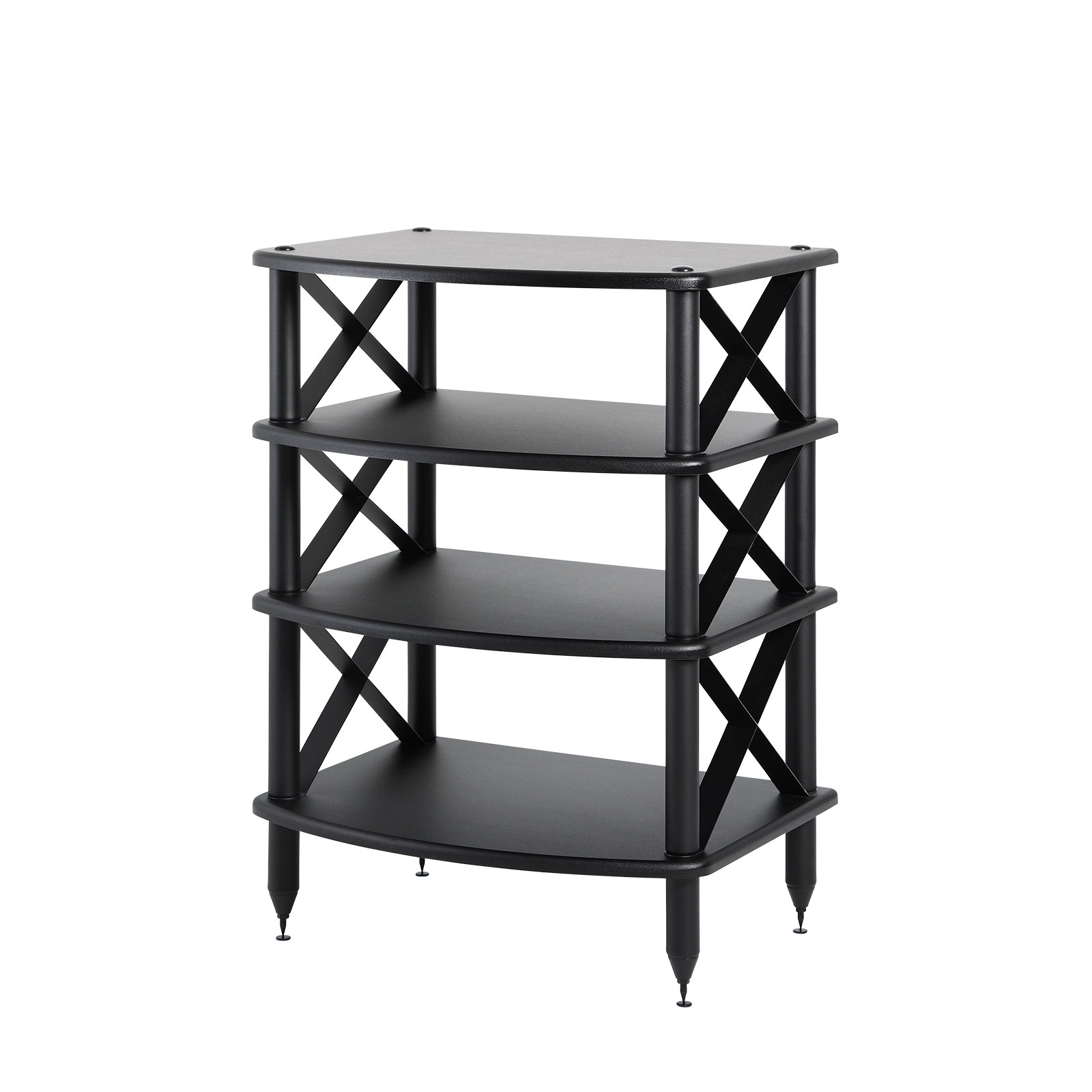 Pangea Audio Vulcan X-Brace 4-Shelf Audio Rack - Black Shelves - Demo